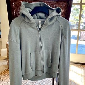 SKIMS Gray Zip-Up Hoodie